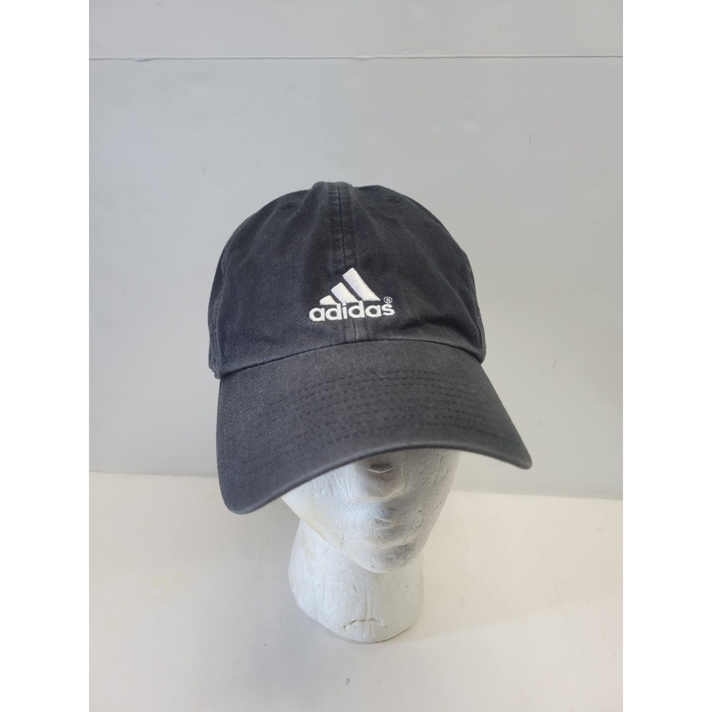 Adidas‎ vtg Baseball Cap Dad Hat Black Embroidered Logo Adjustable Strap